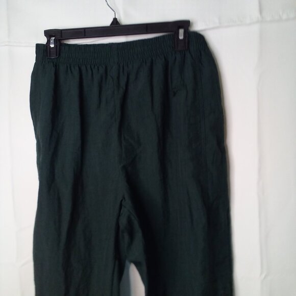 Reebok Track Pants Men M Vintage 100% Nylon Zipper Ankle Green - Picture 3 of 16